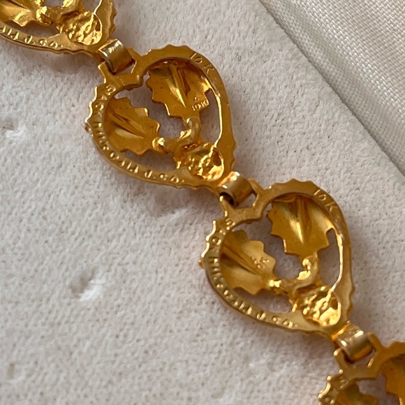 Vintage Landstrom’s Tri Color 10 Karat Black Hills Gold Heart Leaf Bracelet - Picture 13 of 15